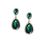 Jolie Emerald Teardrop Earrings 